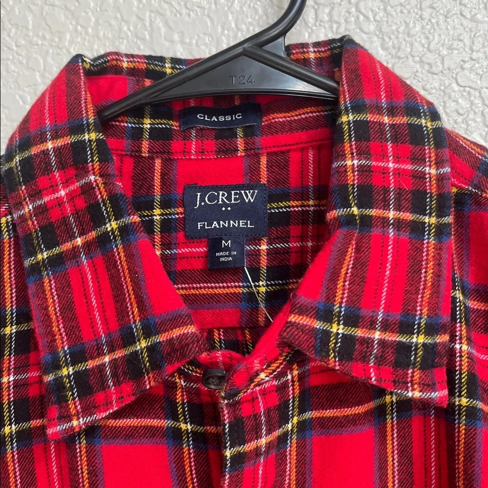 Mens J Crew Flannel Button Down Shirt NWT Size M